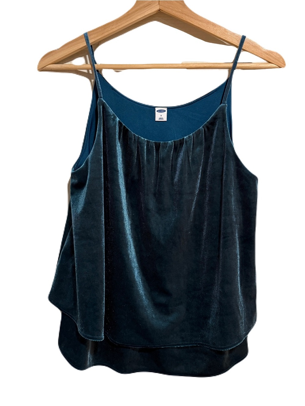 Old Navy Teal Velvet Spaghetti-Strap Cami